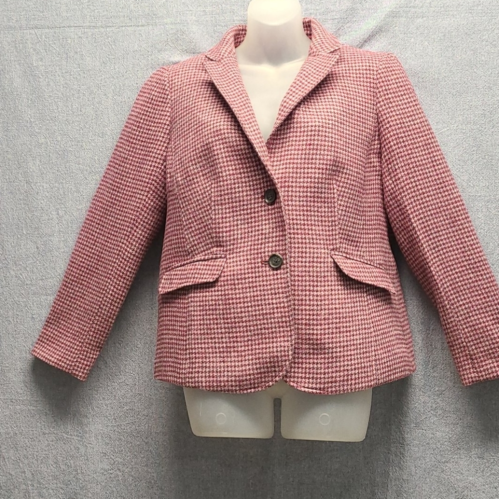 Talbots Shetland Wool Houndstooth Blazer (Sz. 10P) NWT